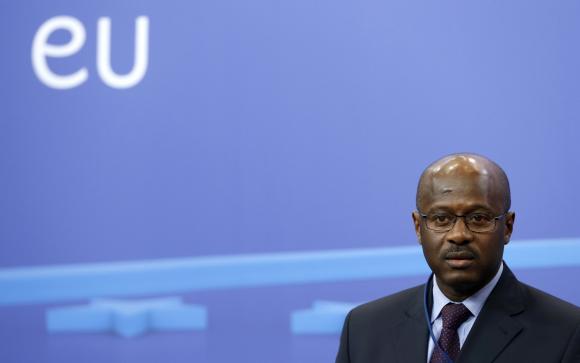 Mali's Prime Minister Oumar Tatam Ly speaks during a joint news conference with European Council President Herman van Rompuy (unseen) in Brussels February 5, 2014. REUTERS/Francois Lenoir (BELGIUM - Tags: POLITICS HEADSHOT)